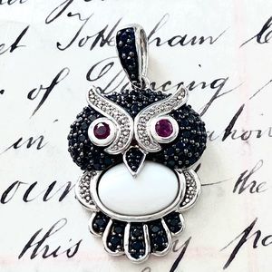 Sweet 925 Silver THL Thailand Owl Pendant